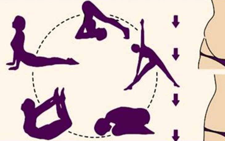 5 простых поз йоги от от жира на животе